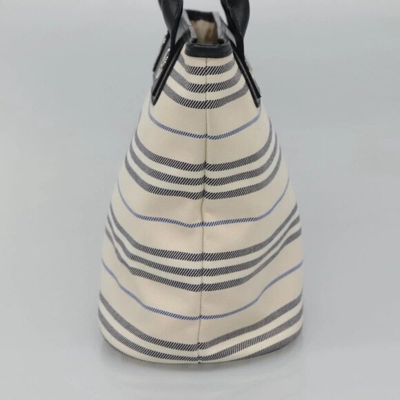 BURBERRY Hand Bag Canvas Beige Silver Auth - Picture 5 of 15